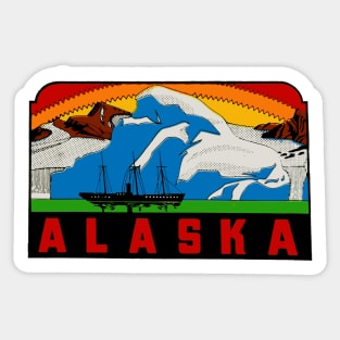 Vintage Style Alaska Sticker